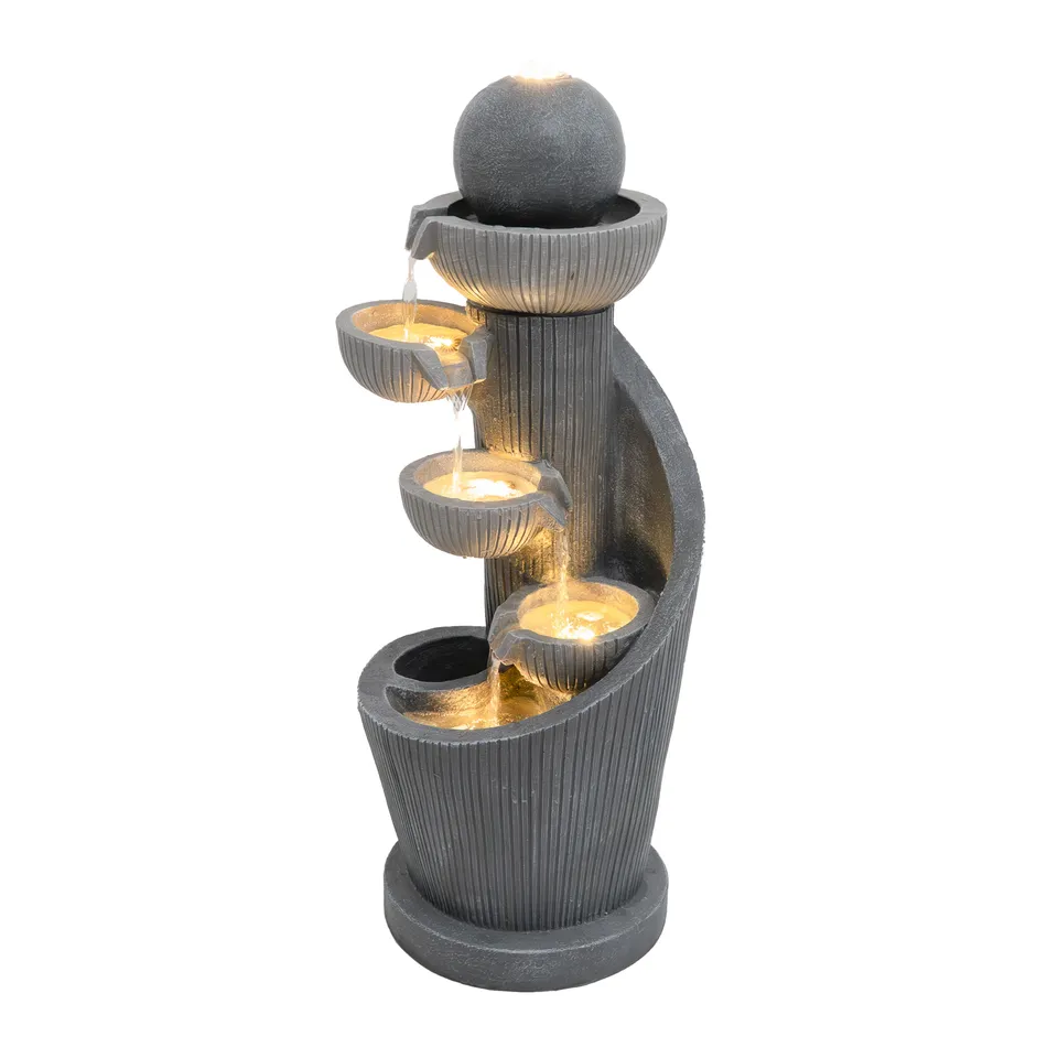 Q-Rax Spiral Springs Fontana Elettrica LED Poliresina