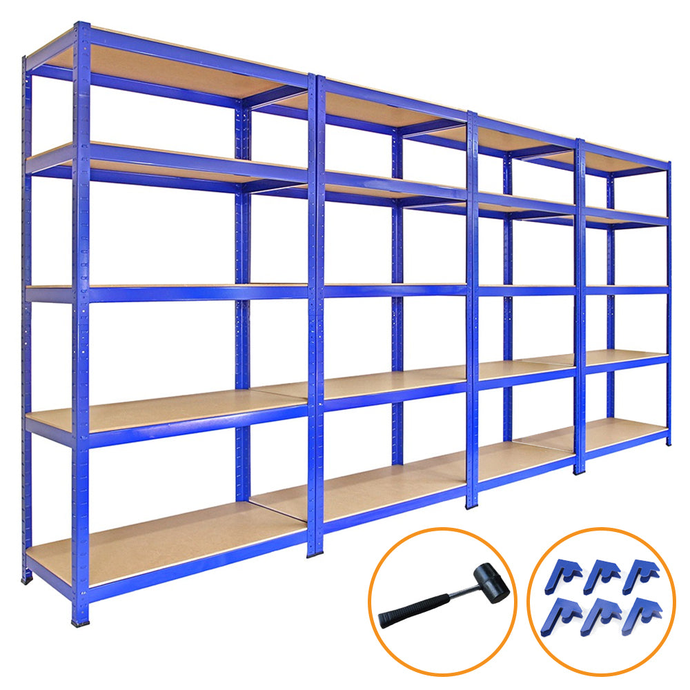 Q-Rax T-Rax Scaffale Garage Blu 90x45 4 ripiani 280 kg