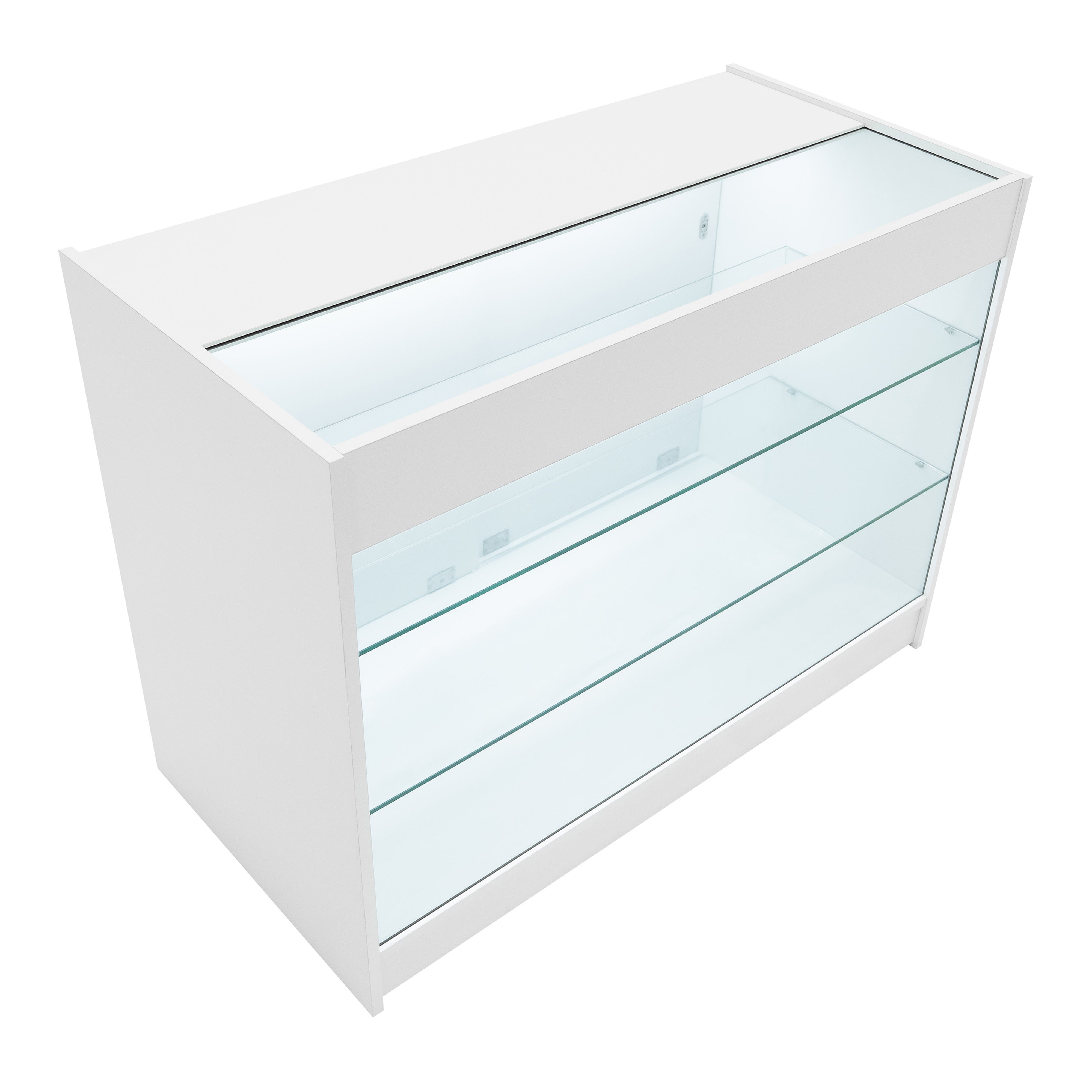 Q-Rax Banconi da Negozio K1200 bancone bianco vetrina LED