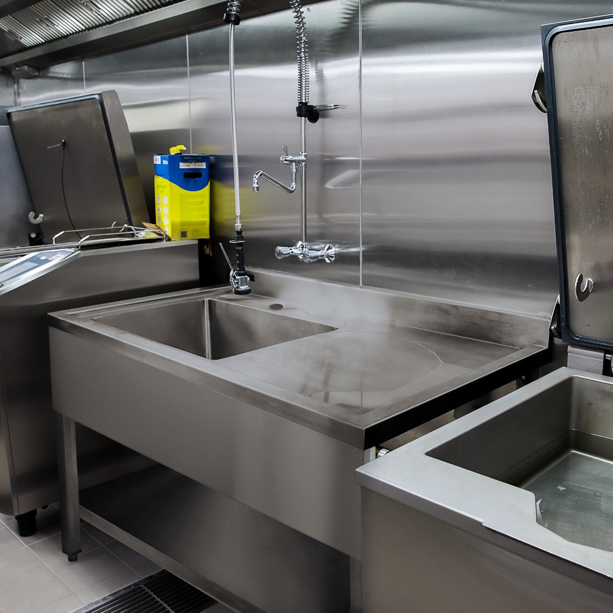Q-Rax Lavello Cucina Inox Sgocciolatoio Destra 120cm