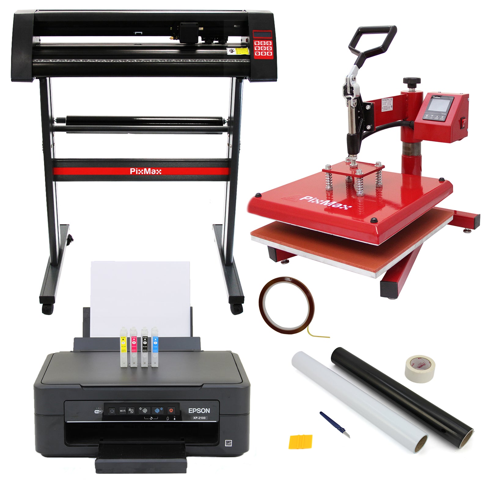 Q-Rax Kit Stampa Pressa 38 cm Plotter 720 mm Epson Nero