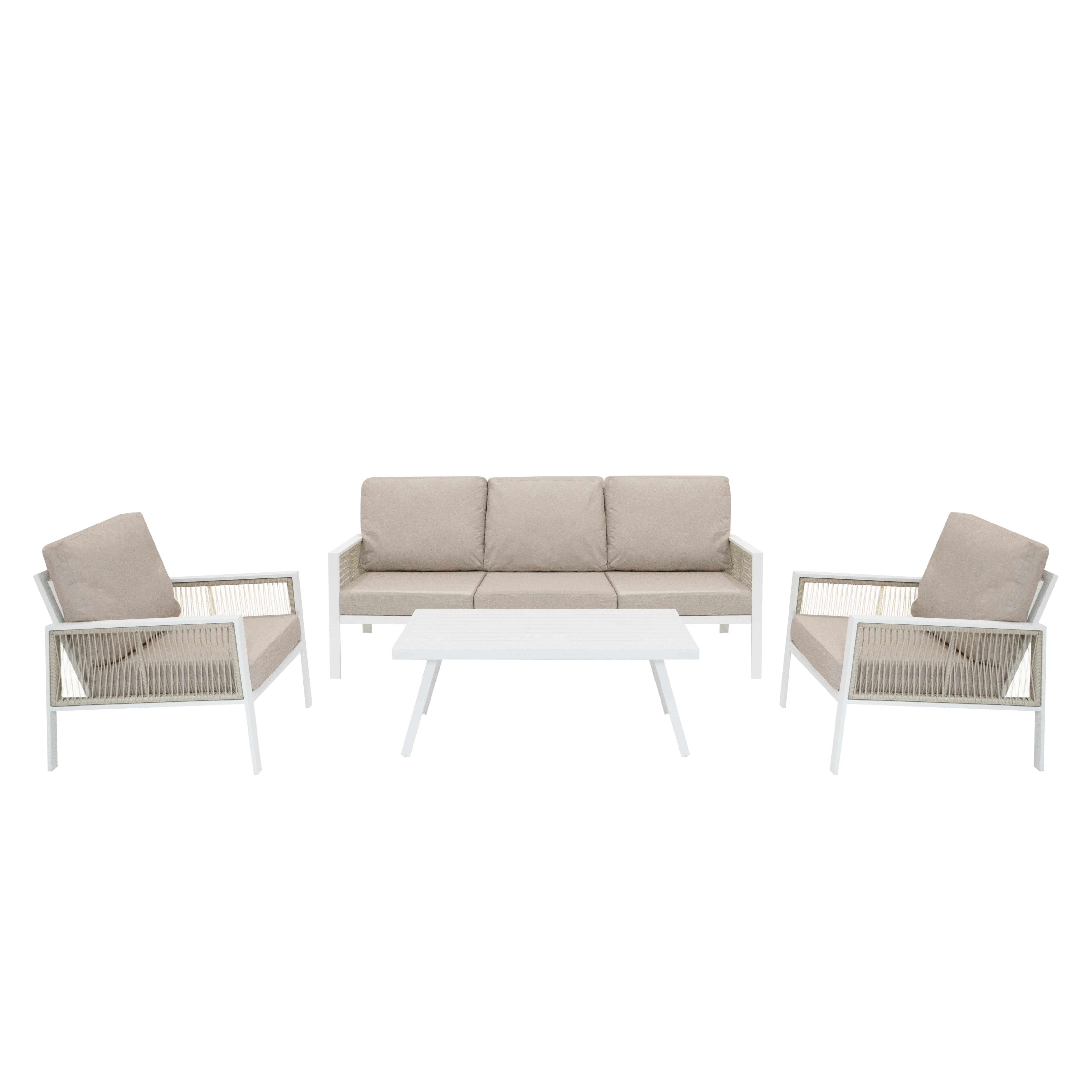 Q-Rax Set Giardino Alluminio 4 Pezzi con Cassapanca 582L