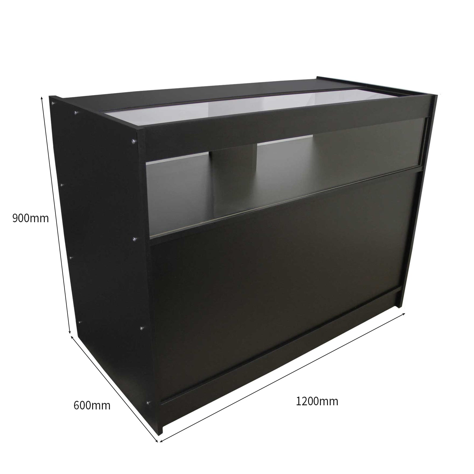 Q-Rax Banconi da Negozio B1200 Bancone Nero 120cm