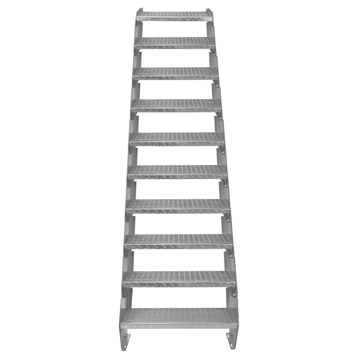 Q-Rax Commercio Scala Zincata 10 Elementi Larghezza 600mm