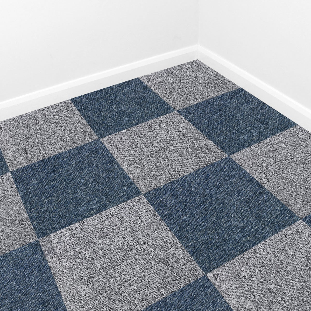 Q-Rax 40 Mattonelle Moquette 10mq blu grigio 50x50