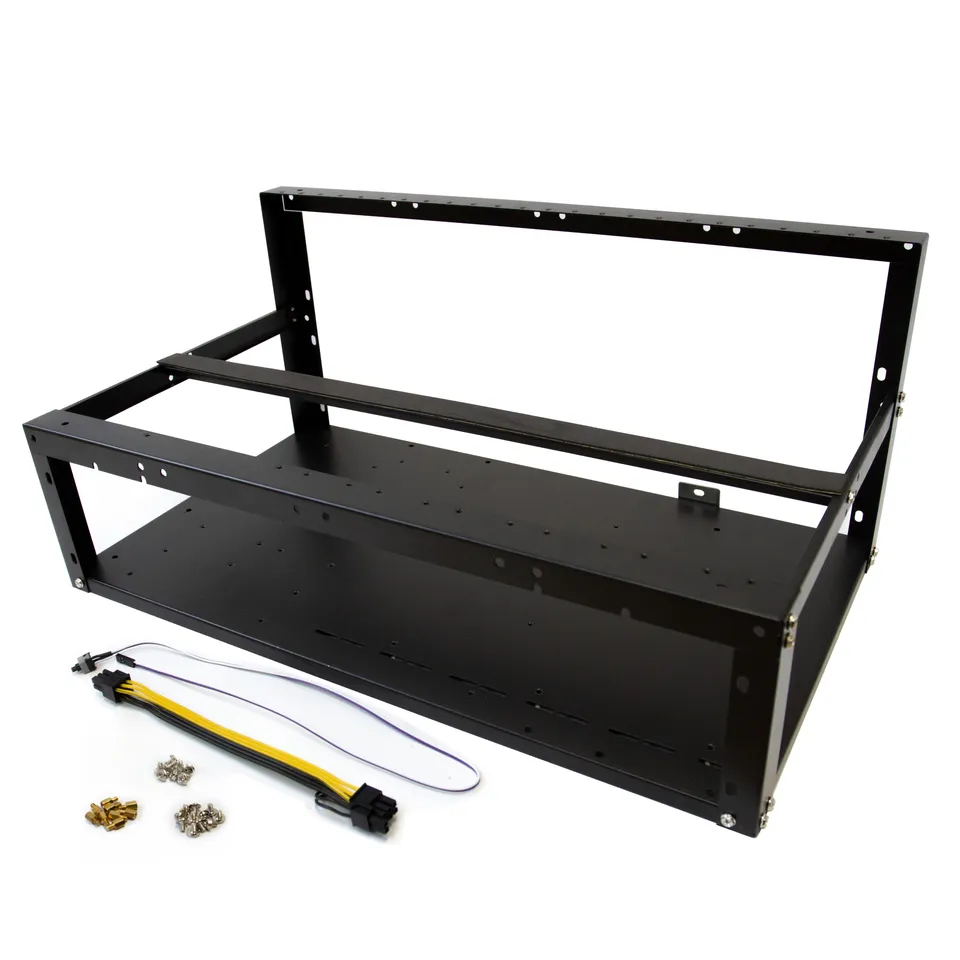 Q-Rax Telaio Mining 6-8 GPU Case Rig Acciaio 50,5 cm