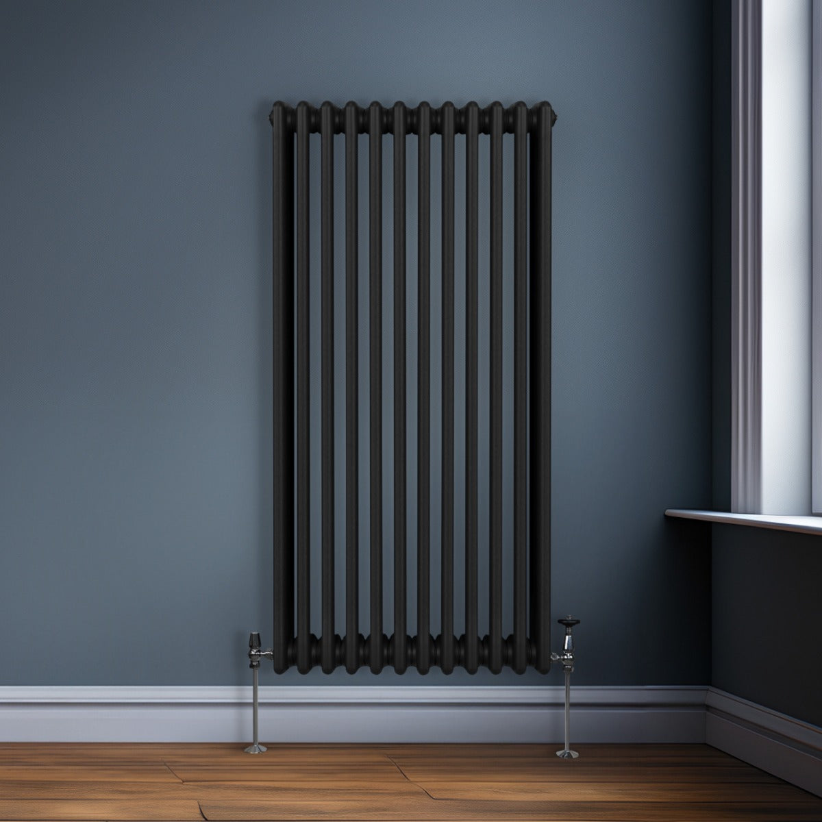 Q-Rax Radiatore 3 Colonne 1500x562 mm Nero Acciaio