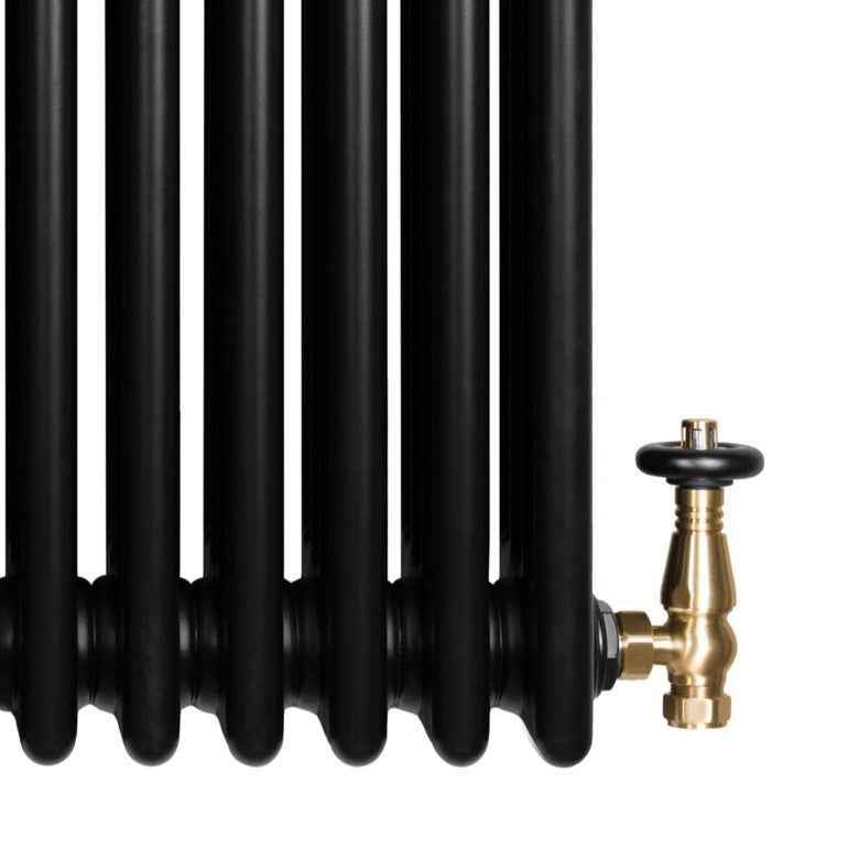 Q-Rax Radiatori Tradizionali 300x1010 radiatore nero 4 colonne + valvole