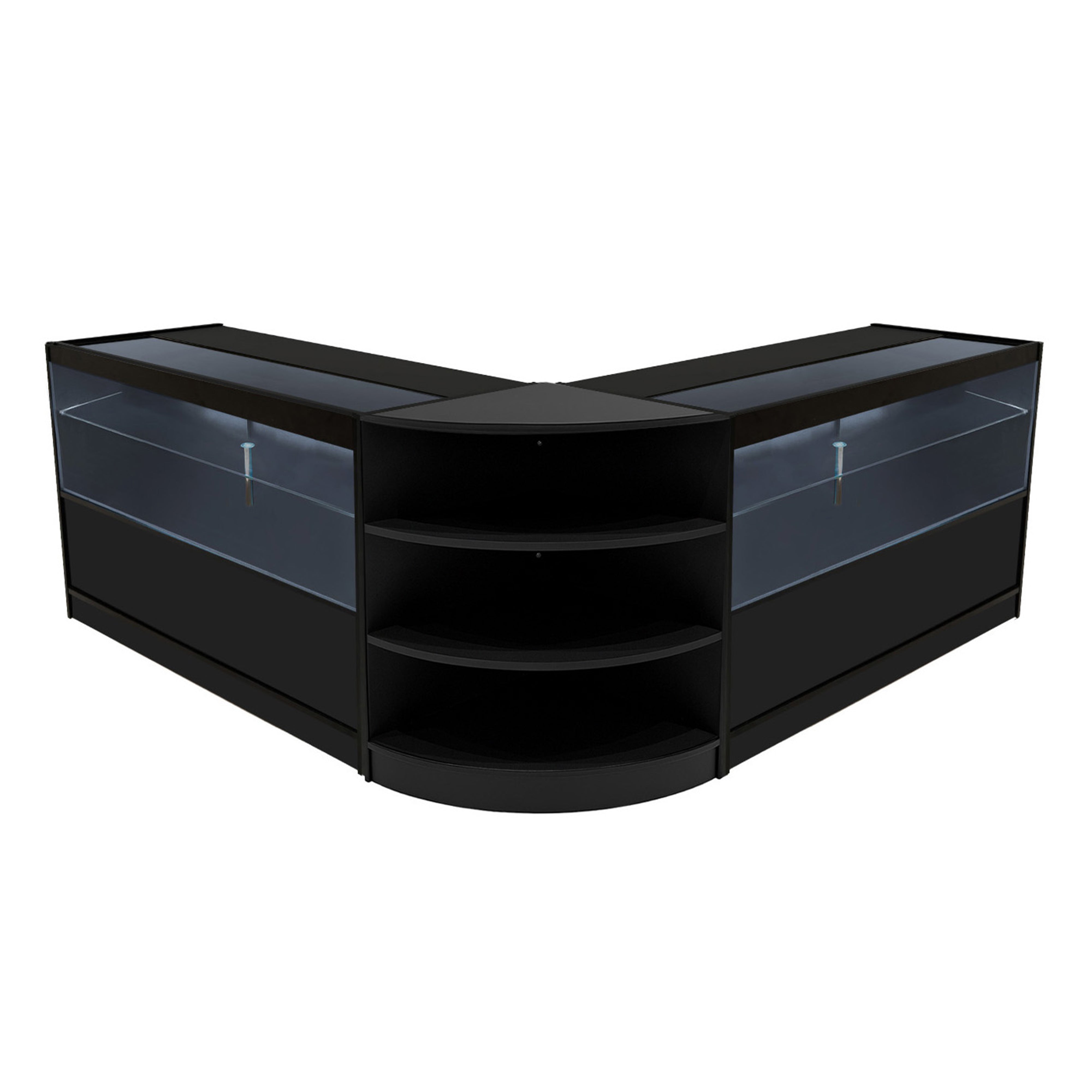 Q-Rax Andromeda Set Banconi Negozio LED Nero C1500 LM60