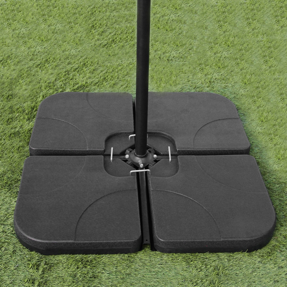Q-Rax Base Ombrellone Sbalzo 105x105 liscia grigia