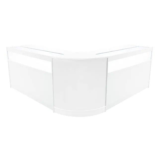 Q-Rax Iris Set Banconi B1500 x2 Angolo CM60 Vetrina LED Bianca