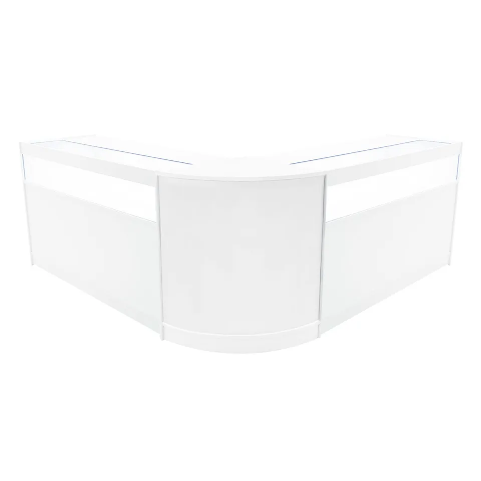 Q-Rax Iris Set Banconi B1500 x2 Angolo CM60 Vetrina LED Bianca