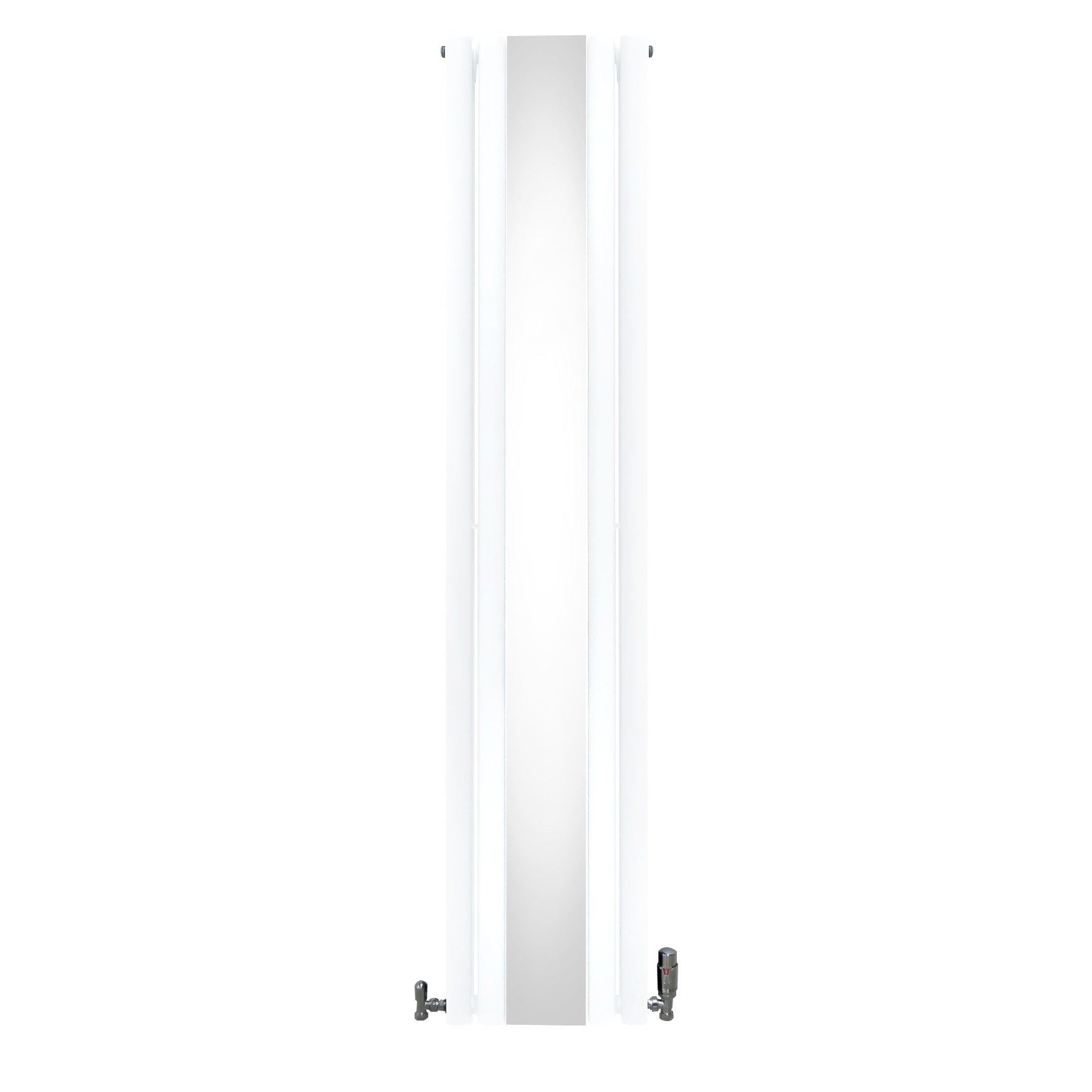 Q-Rax Radiatore Pannello Ovale Specchio 1800x380 Bianco