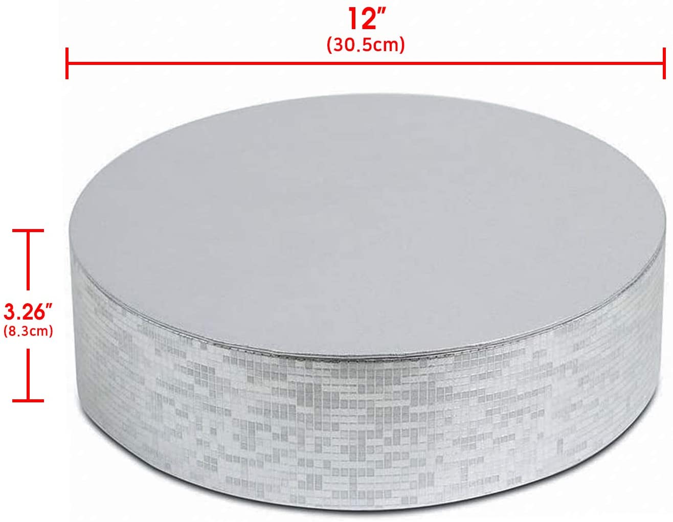 Jackcube Design Display alzata torta argento 30 cm cartone