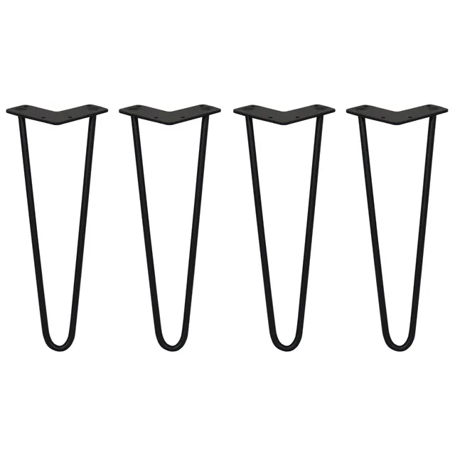 Q-Rax Gambe Per Tavoli 35.5cm 2 Rebbi 10mm gambe nero