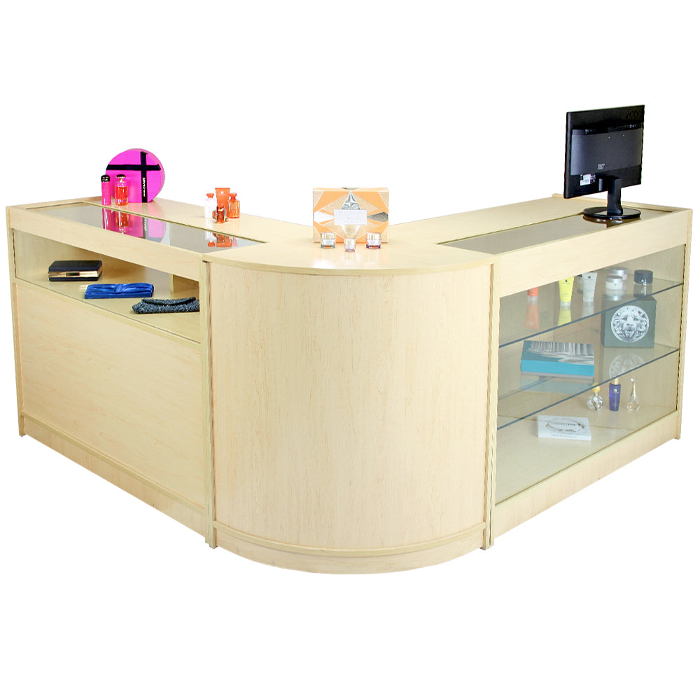 Q-Rax Pisces Set 3 Banconi Negozio Acero Laminato