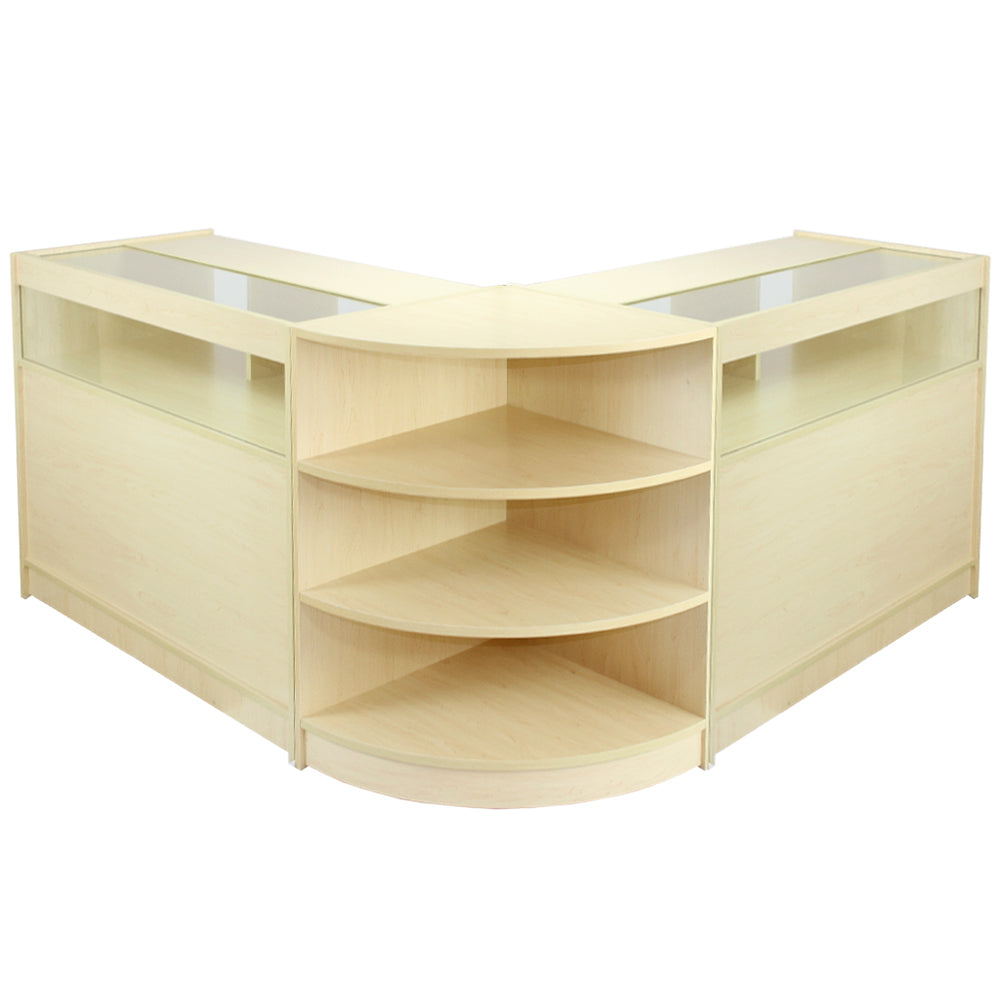 Q-Rax Libra Set 3 banconi negozio acero laminato con vetro