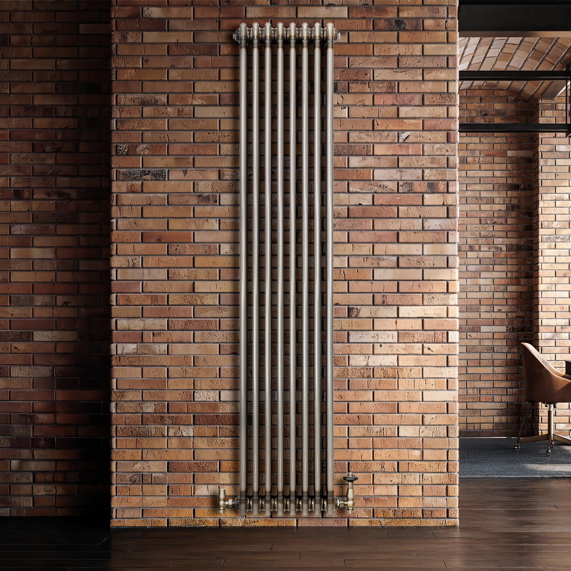 Q-Rax Radiatori Tradizionali 1800x380mm 3 Colonne Metallo Grezzo