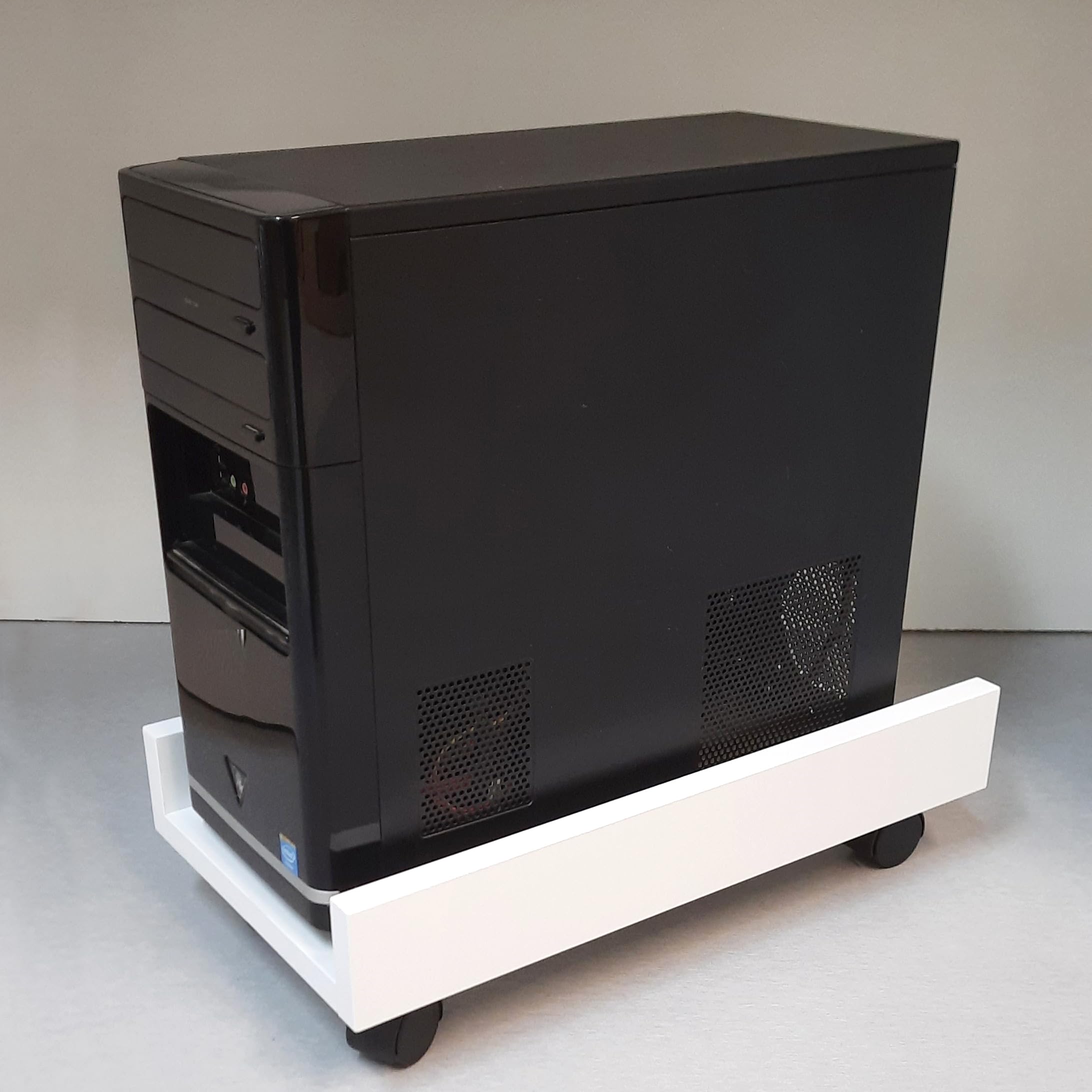 Henor Supporto CPU 25x45x12,5 Ruote Bianco Torre PC