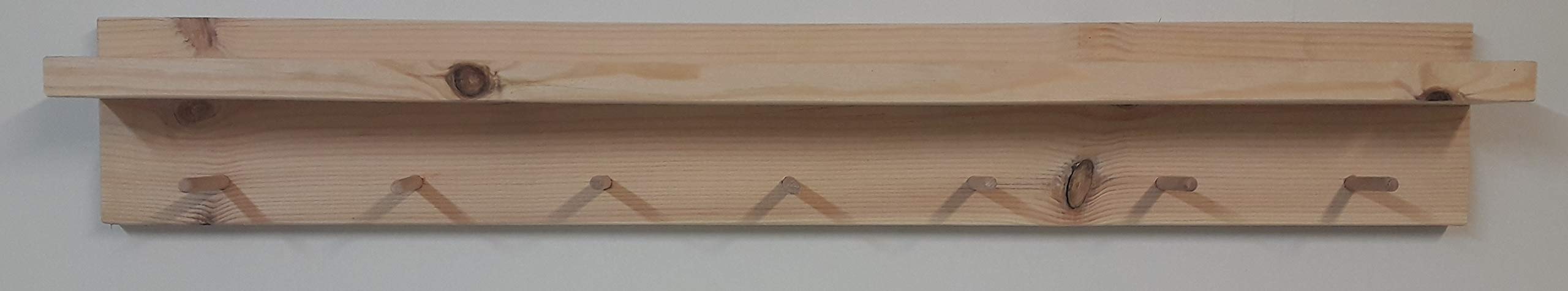 Henor Appendiabiti pino naturale 80 cm 7 ganci rustico