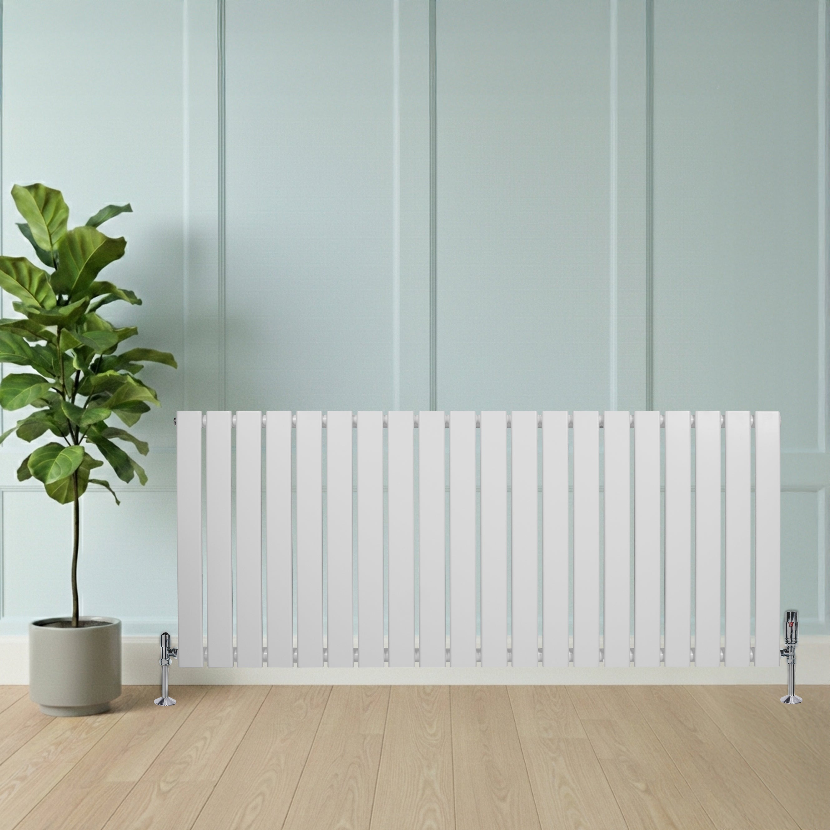Q-Rax Radiatore Piatto Monocolonna 600x1400 Bianco Valvole