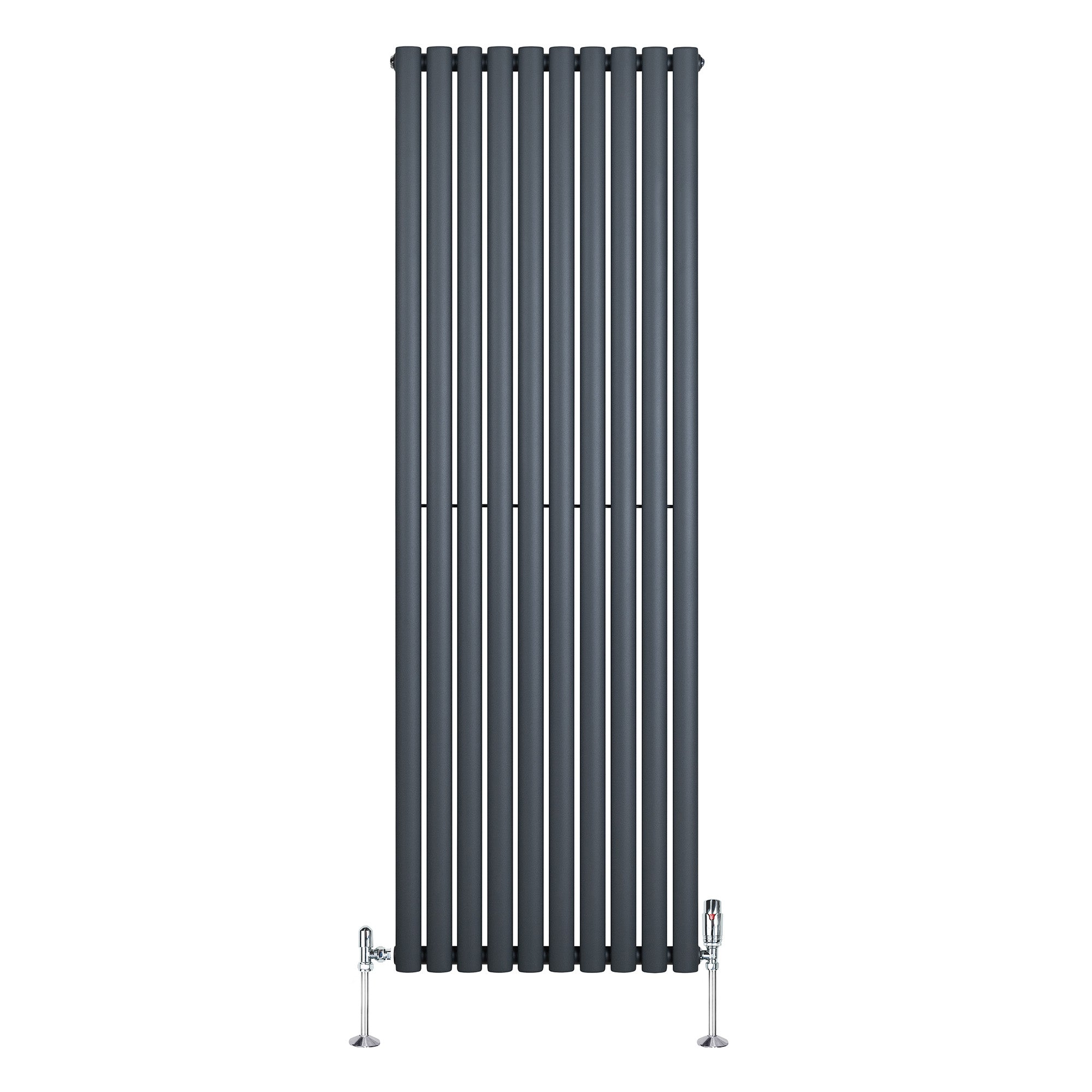 Q-Rax Radiatore Verticale 1800x600 Antracite Valvole