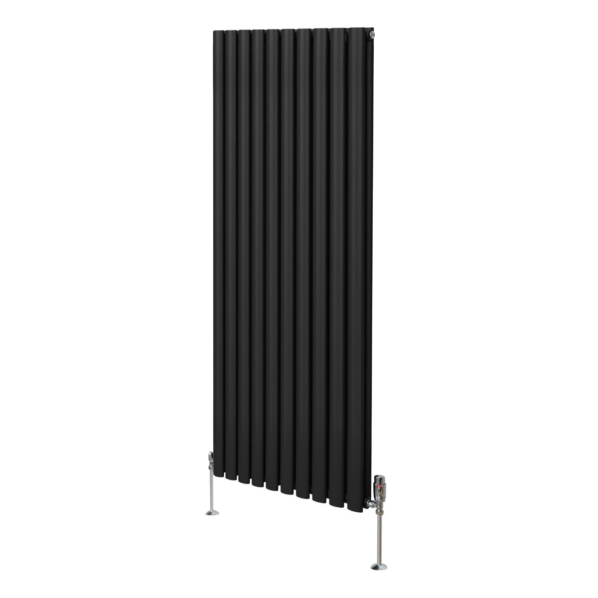 Q-Rax Radiatori Tradizionali 1600x600 Termosifone Nero Valvole