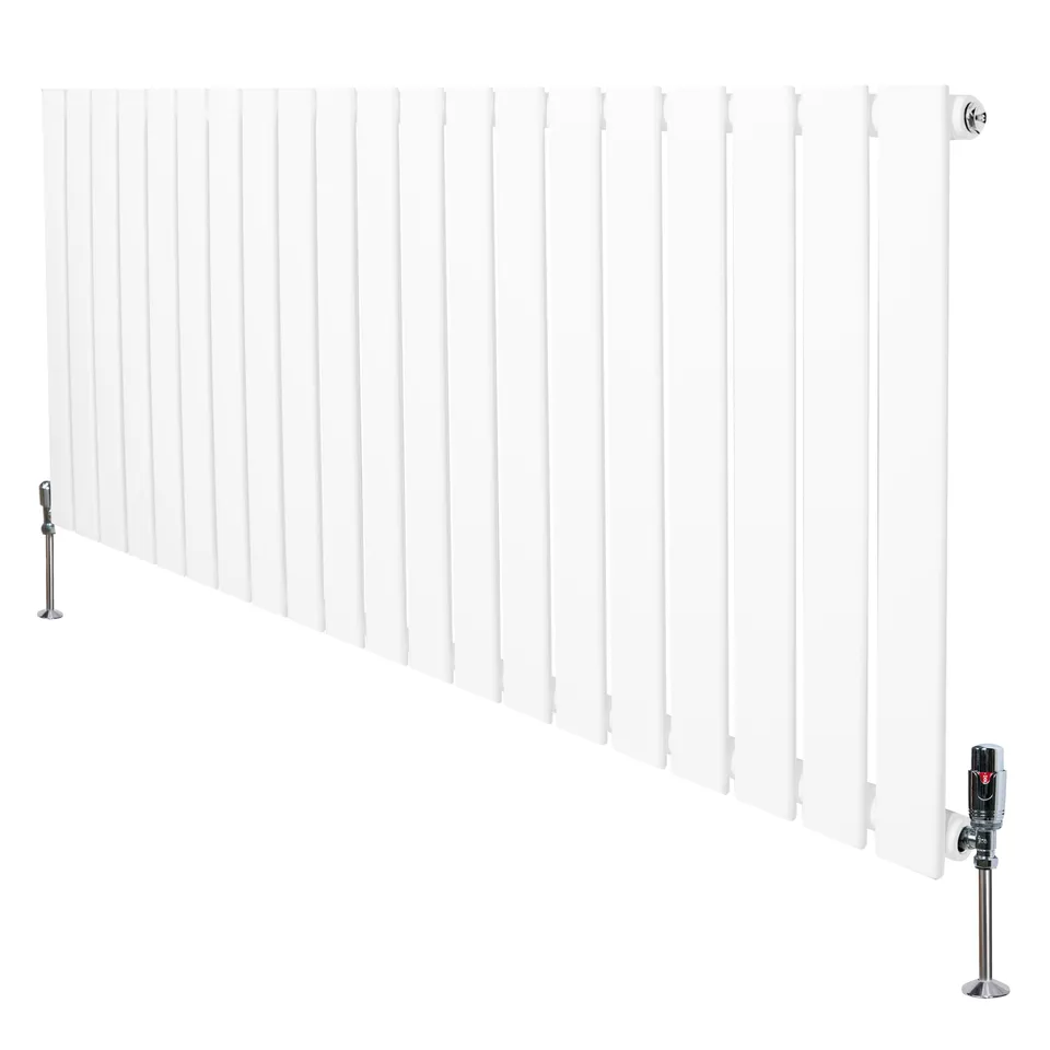 Q-Rax Radiatore Piatto Monocolonna 600x1400 Bianco Valvole