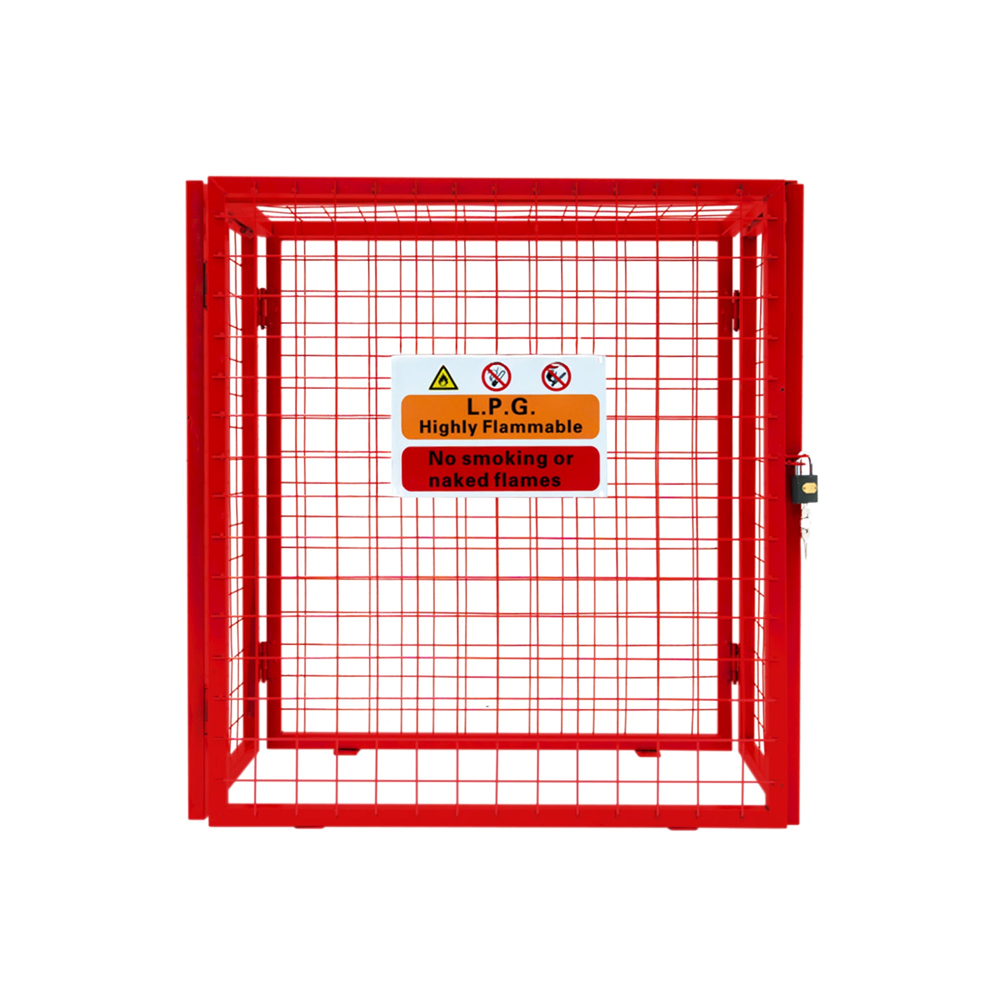 Q-Rax Gabbia Rete Bombole Gas Rossa 90x80x43 Pieghevole