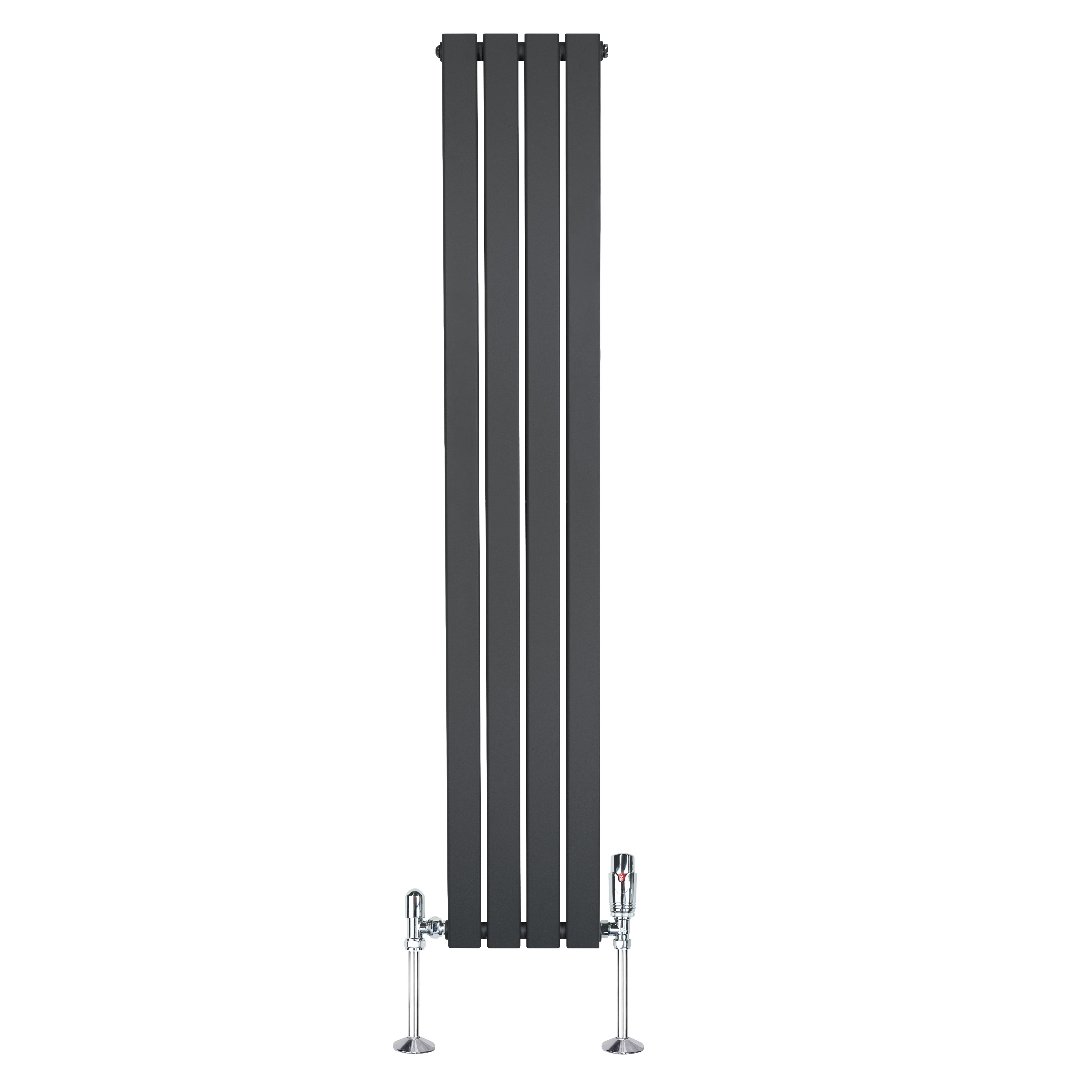 Q-Rax Radiatore Piatto Monocolonna 1600x280 Termosifone Antracite con Valvole