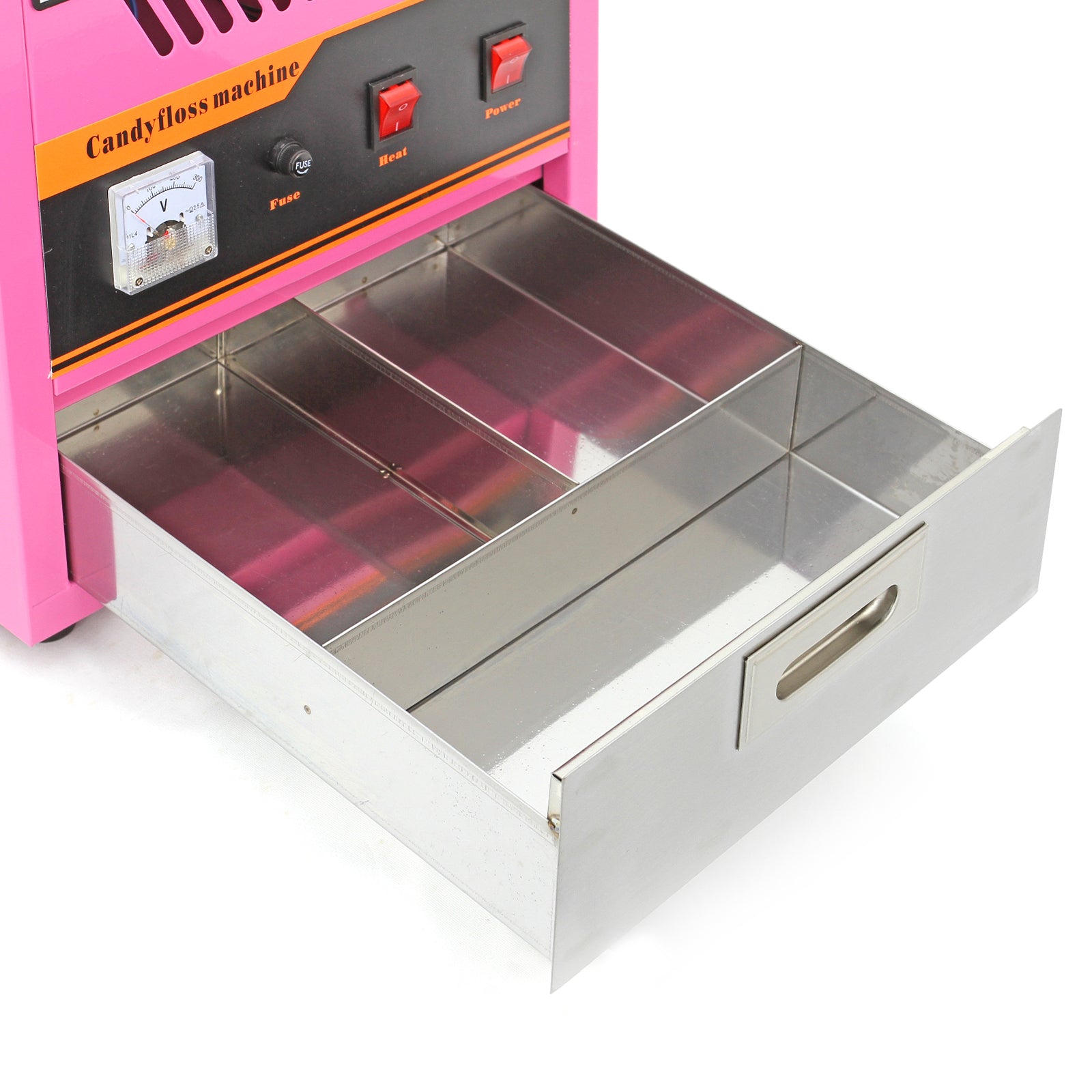 Q-Rax Vintage 50 cm macchina zucchero filato rosa con carrello