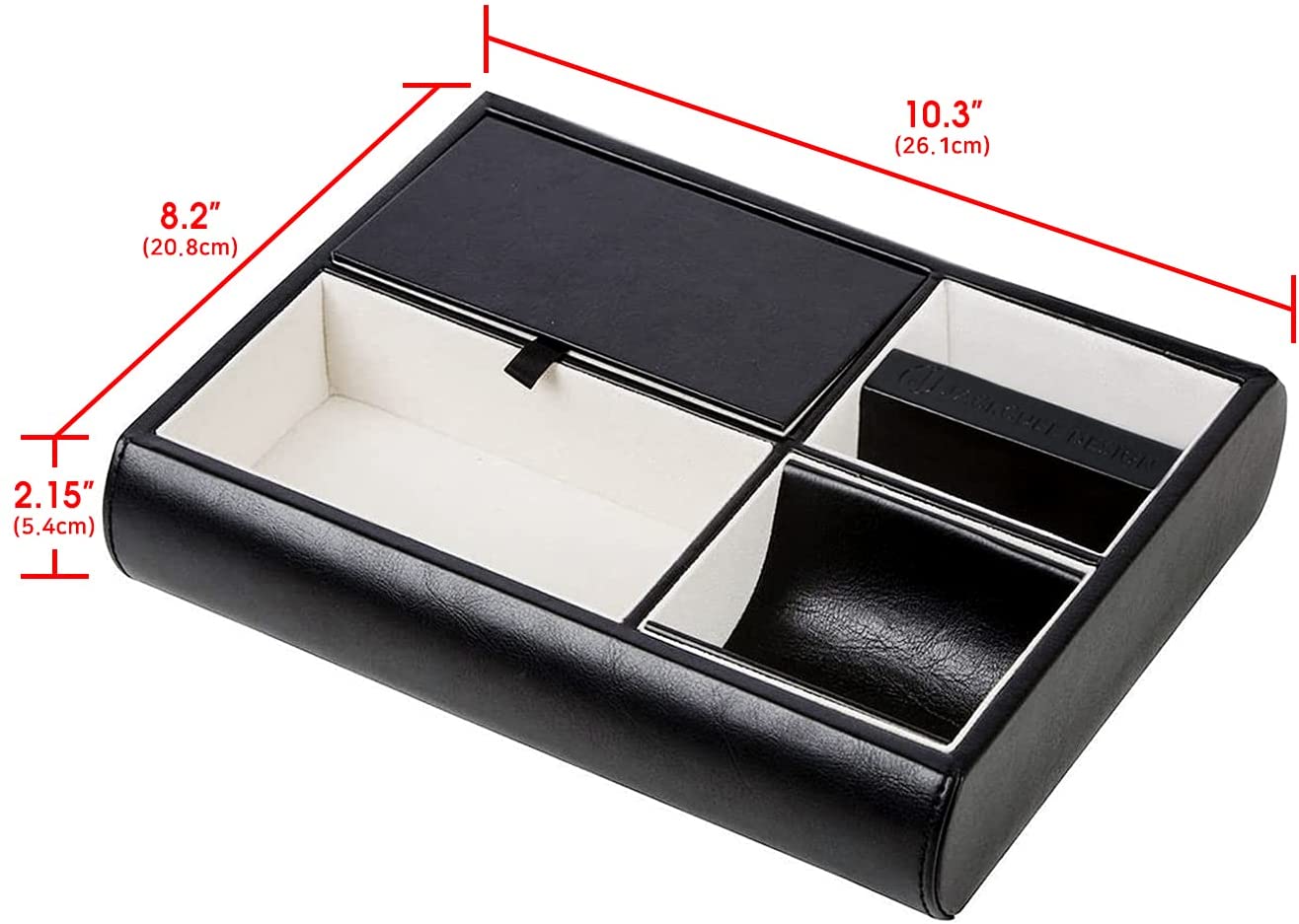 Jackcube Design Dressroom vassoio svuotatasche nero pelle ricarica