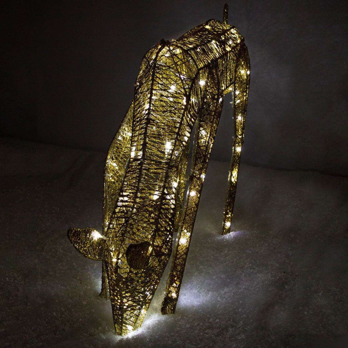 Q-Rax Renna Natale Femmina Oro decorazione luminosa 120 LED