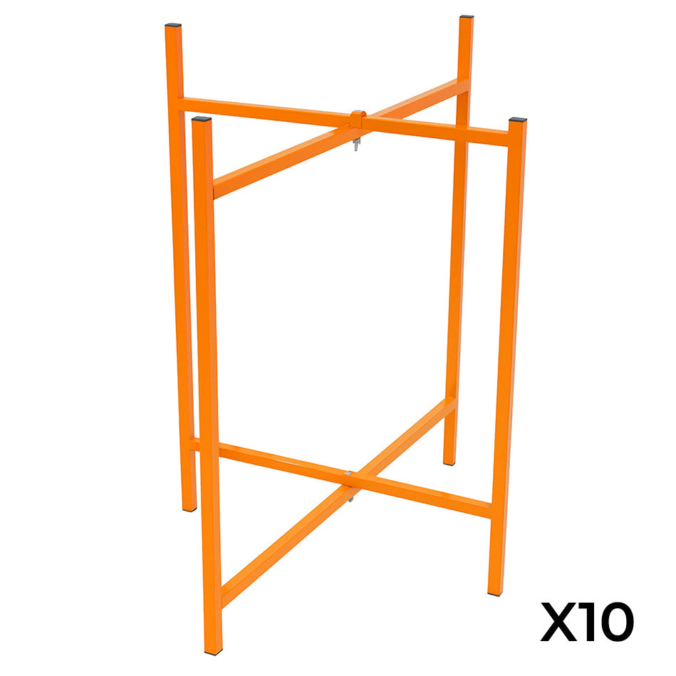 Q-Rax Cavalletti Porta Malta x10 Acciaio 750 mm Arancione