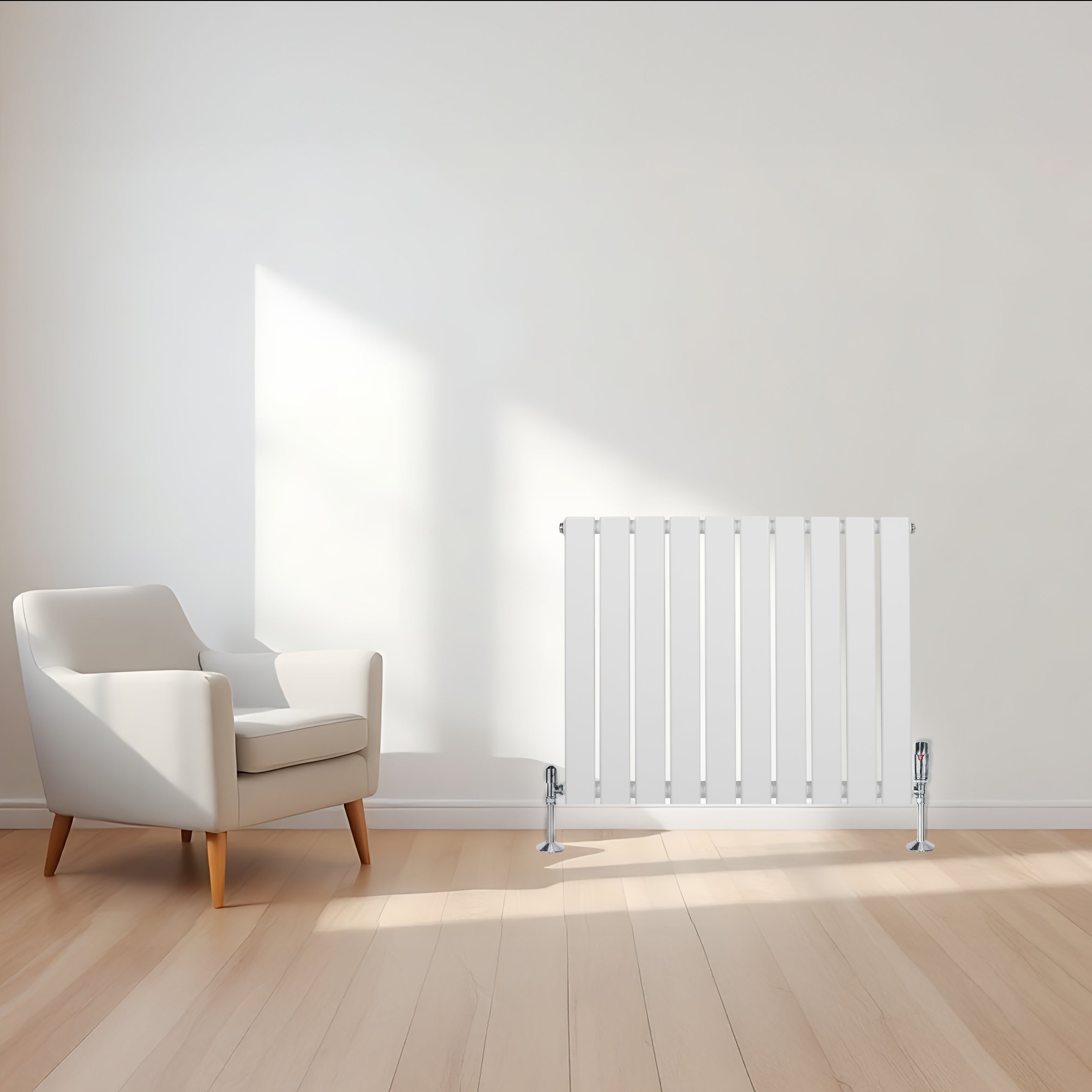 Q-Rax Radiatore Colonna Singola Bianco 600x700 mm 2168 BTU