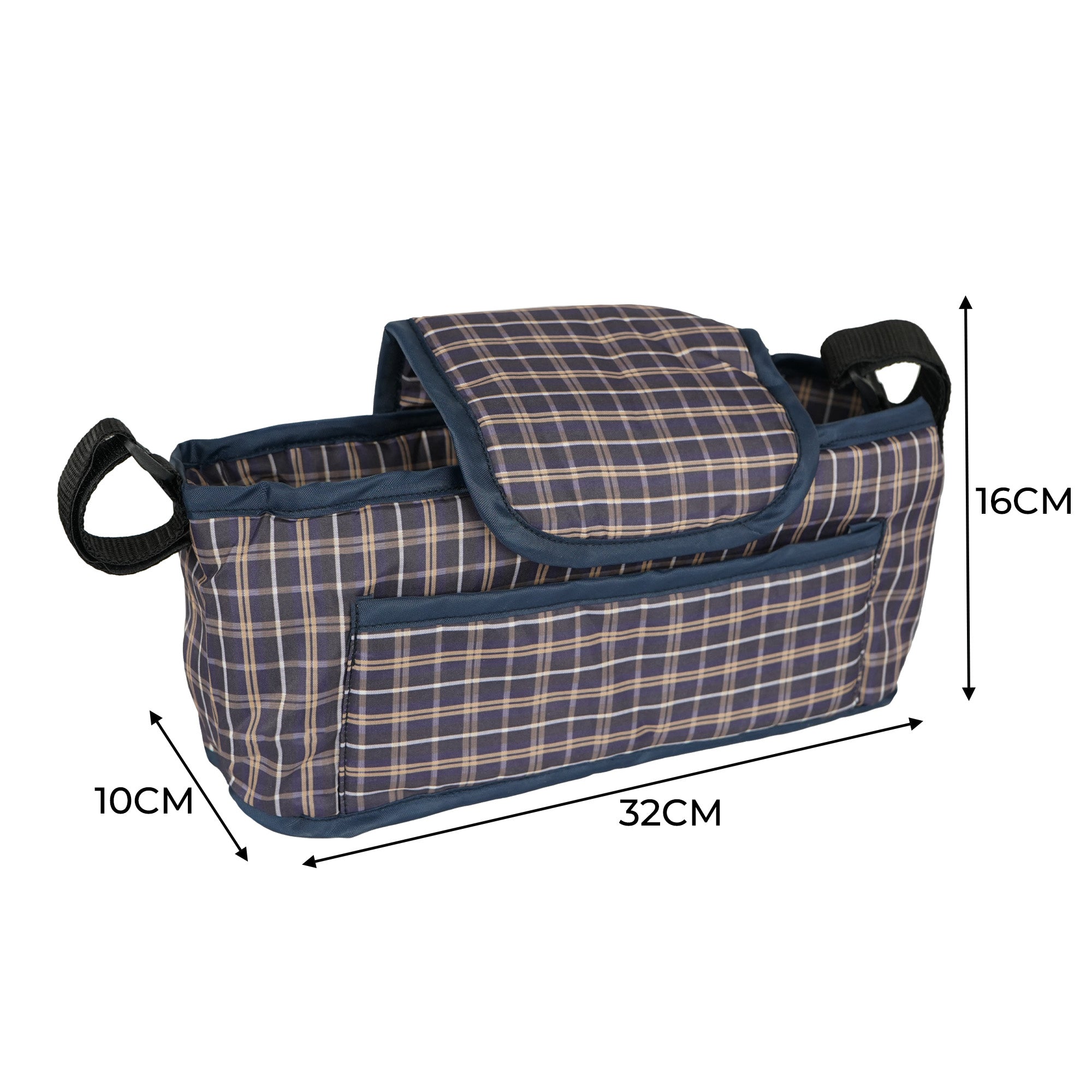 Q-Rax Organizer Passeggino Animali Borsa Blu Tartan 2kg