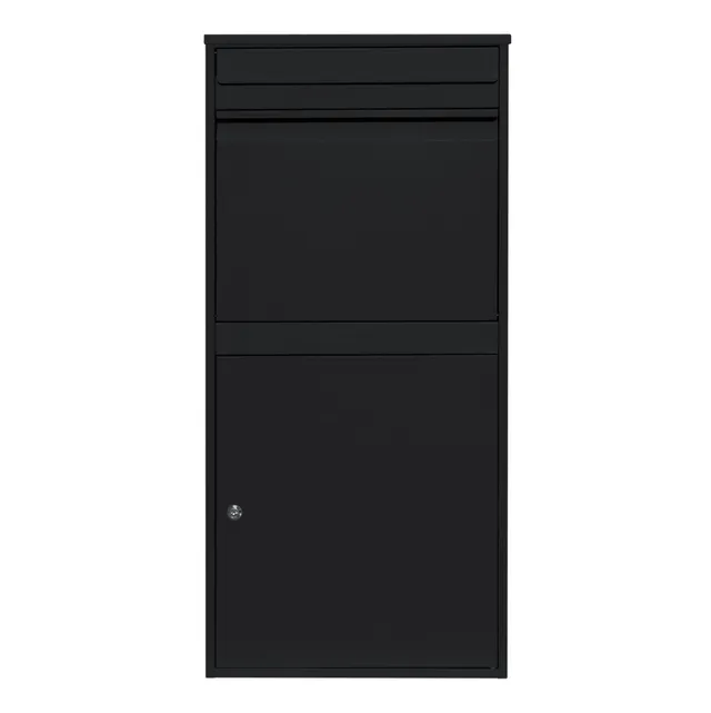 Q-Rax Accessori Cassetta postale pacchi XL nero antifurto acciaio