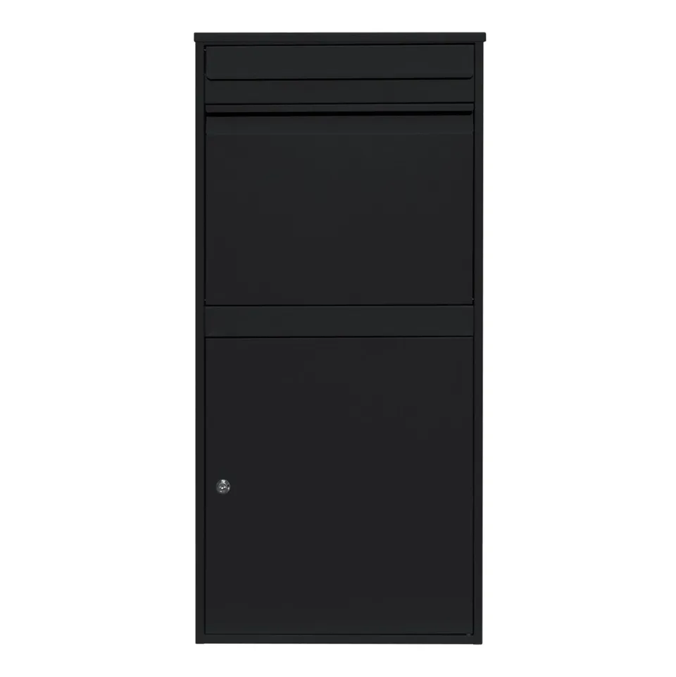 Q-Rax Accessori Cassetta postale pacchi XL nero antifurto acciaio