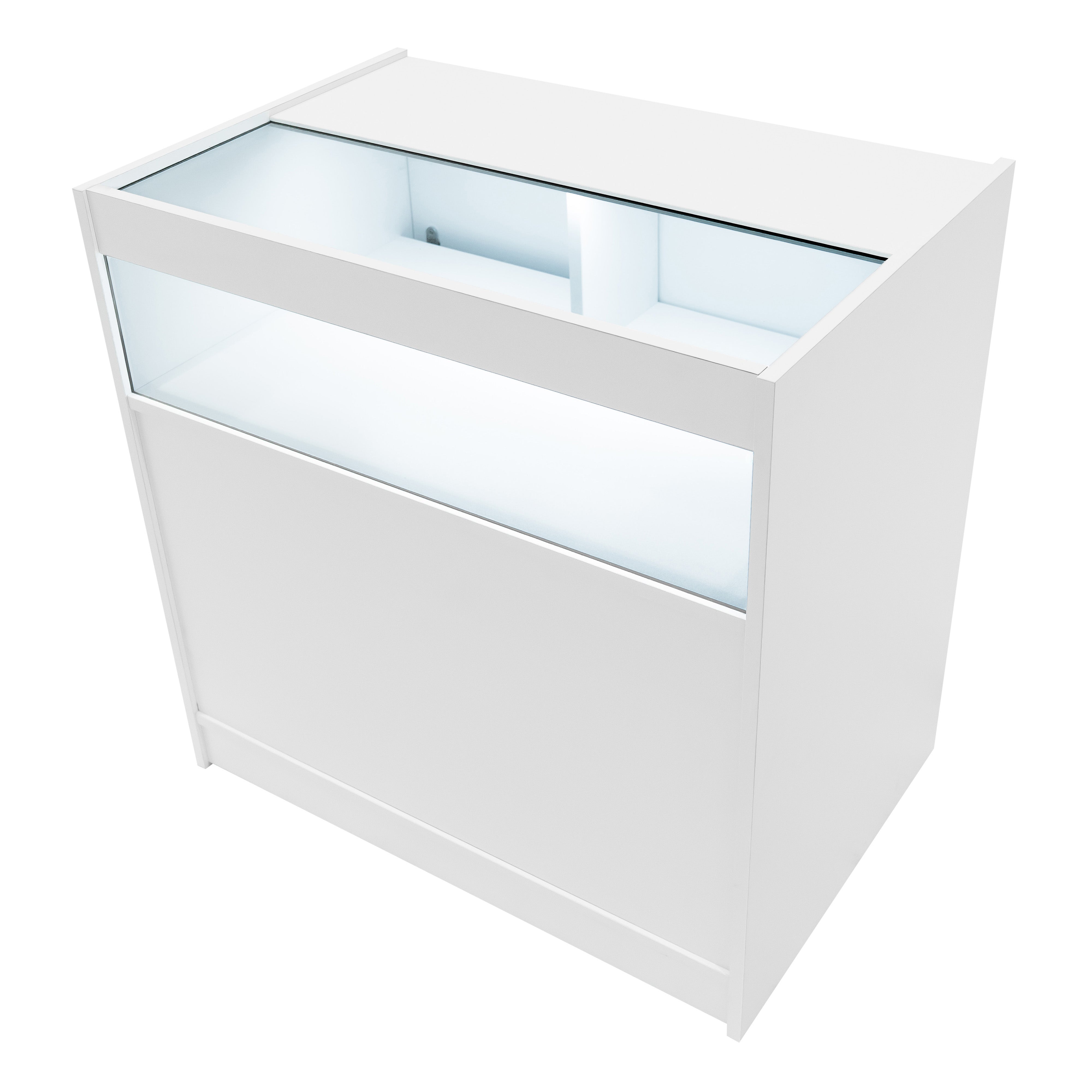 Q-Rax Iris set banconi LED B900x2+CM60 bianco vetro