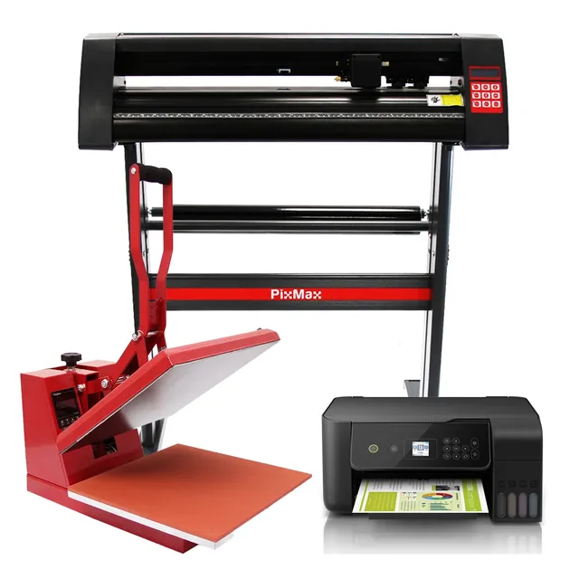 Q-Rax Pressa a Caldo 38cm + Plotter Vinile Kit Sublimazione