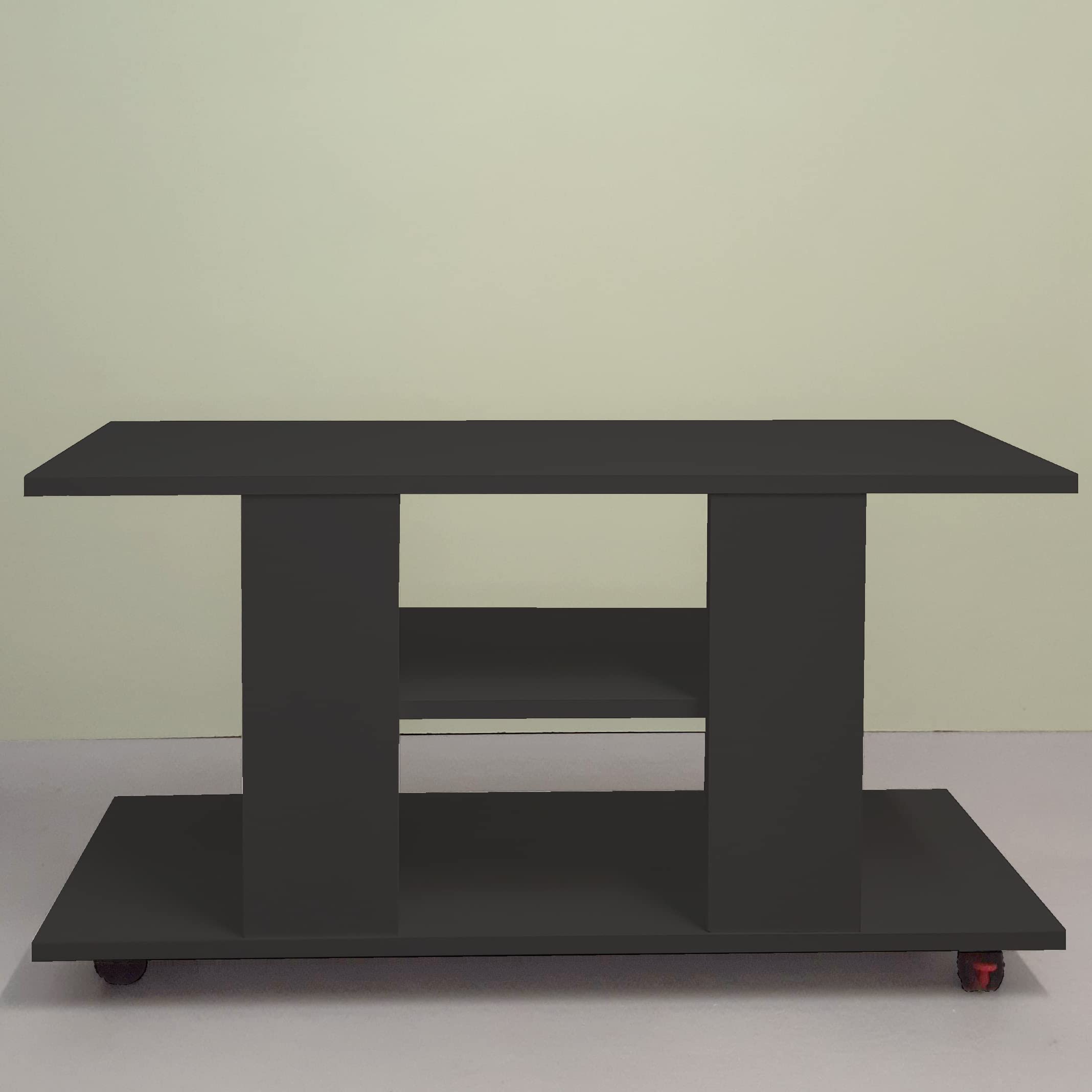 Henor Tavoli Ruote o Gambe Pilar Tavolo TV Grafite 110x40x65,5 cm