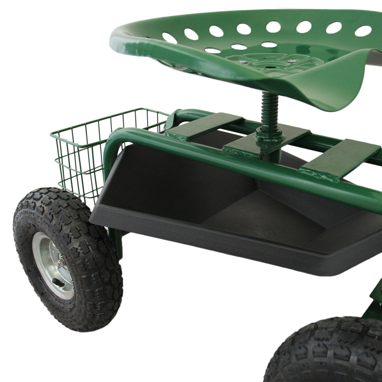 Q-Rax Sgabello Giardinaggio con Ruote Vasca 150kg