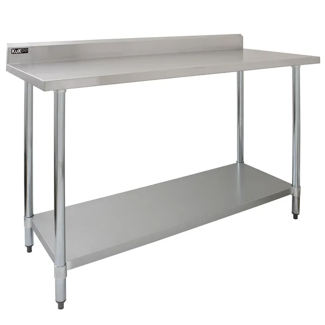 Q-Rax Tavolo Inox tavolo cucina 150x60x90 cm portata 250 kg