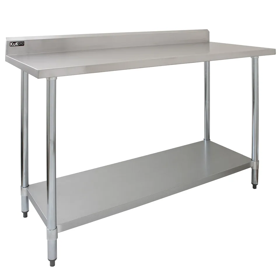 Q-Rax Tavolo Inox tavolo cucina 150x60x90 cm portata 250 kg