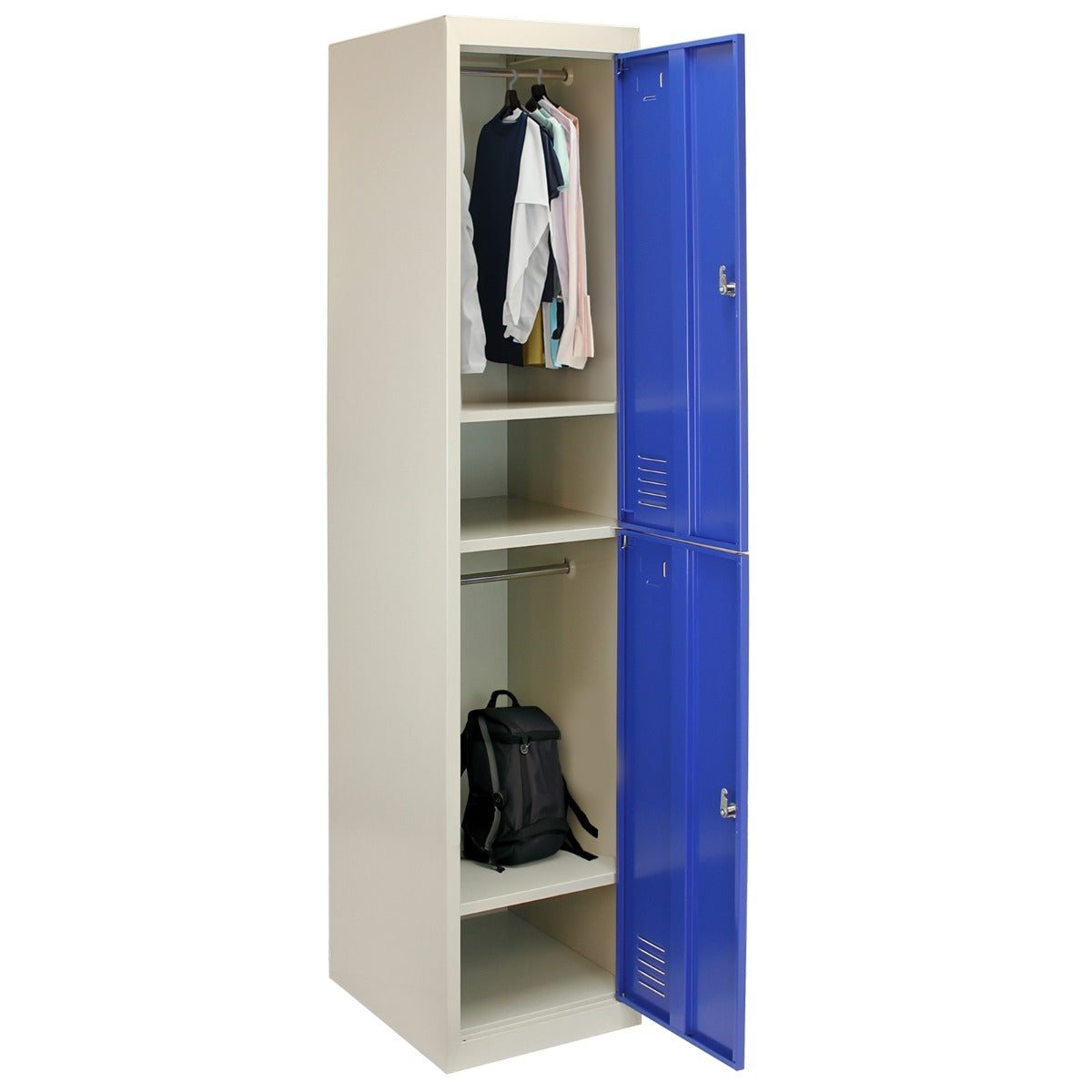 Q-Rax Strumenti da Banco armadietto metallo 2 porte blu 180x38x45
