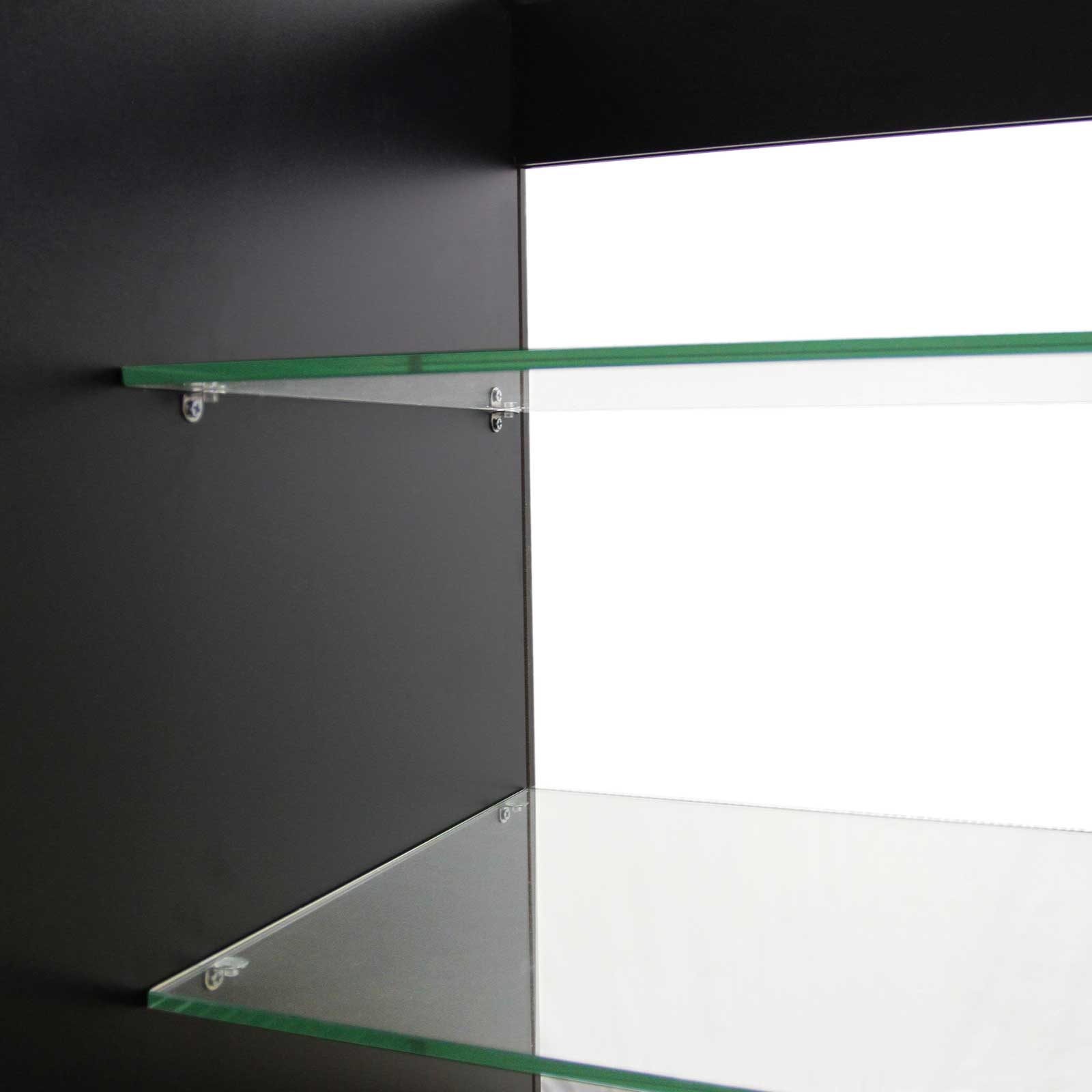 Q-Rax K1200 Bancone da Negozio Nero 120x60x90 cm con Vetrina