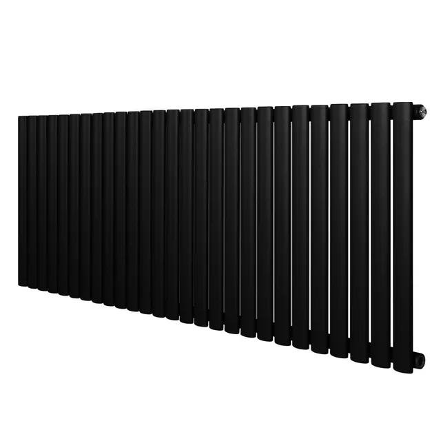 Q-Rax Radiatore Ovale Colonna Singola 600x1620 mm Nero