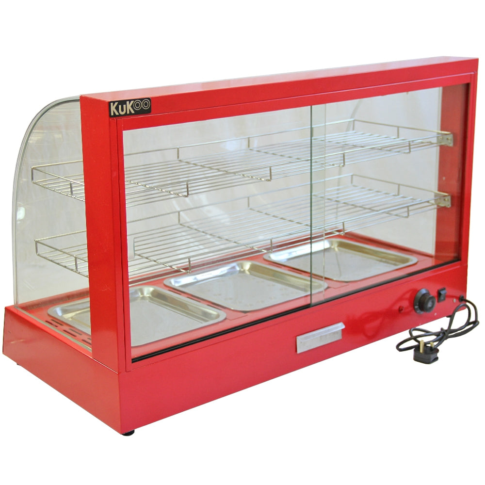 Q-Rax Vetrina Scaldavivande Elettrica 90cm vetro 50-80°C