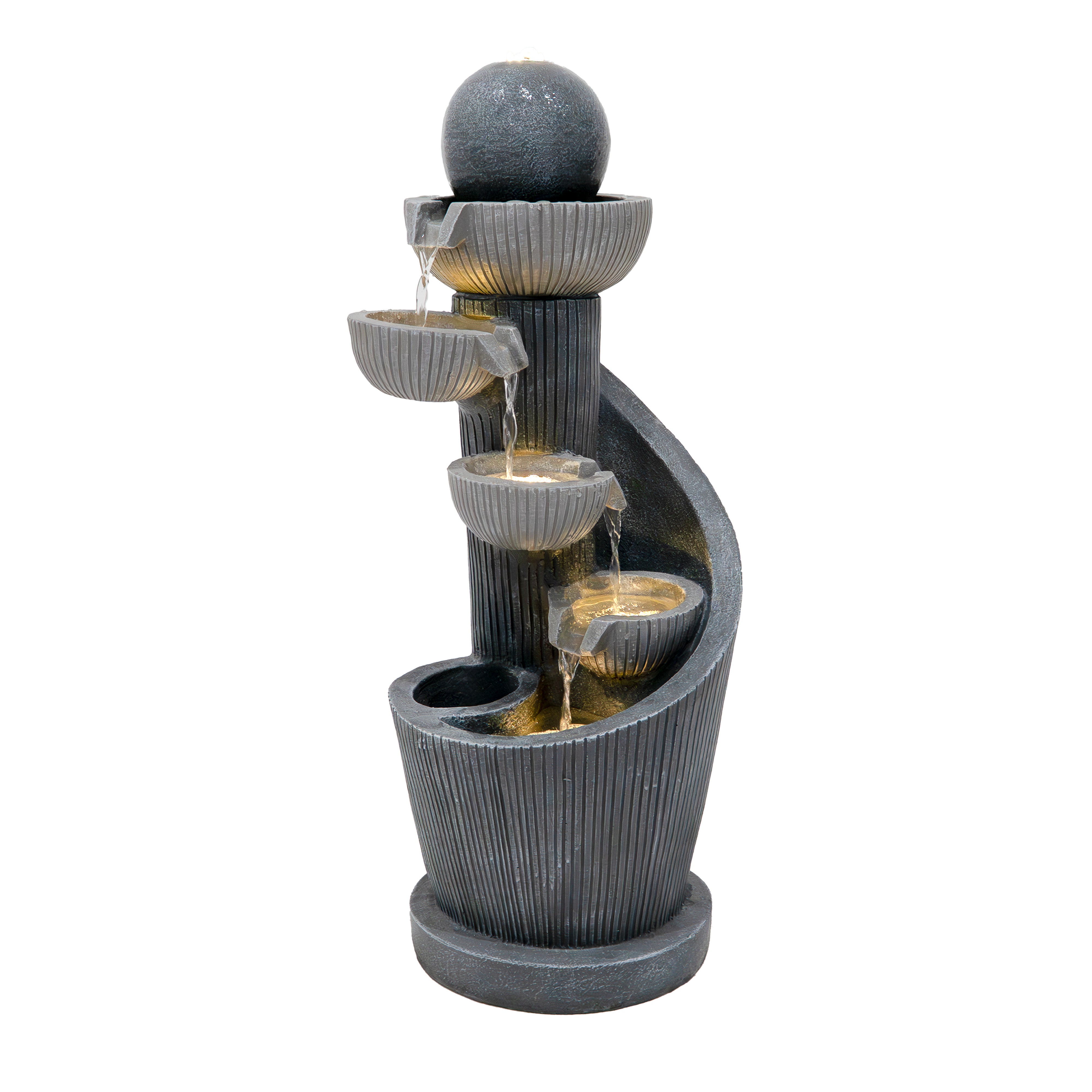 Q-Rax Spiral Springs Fontana Elettrica LED Poliresina