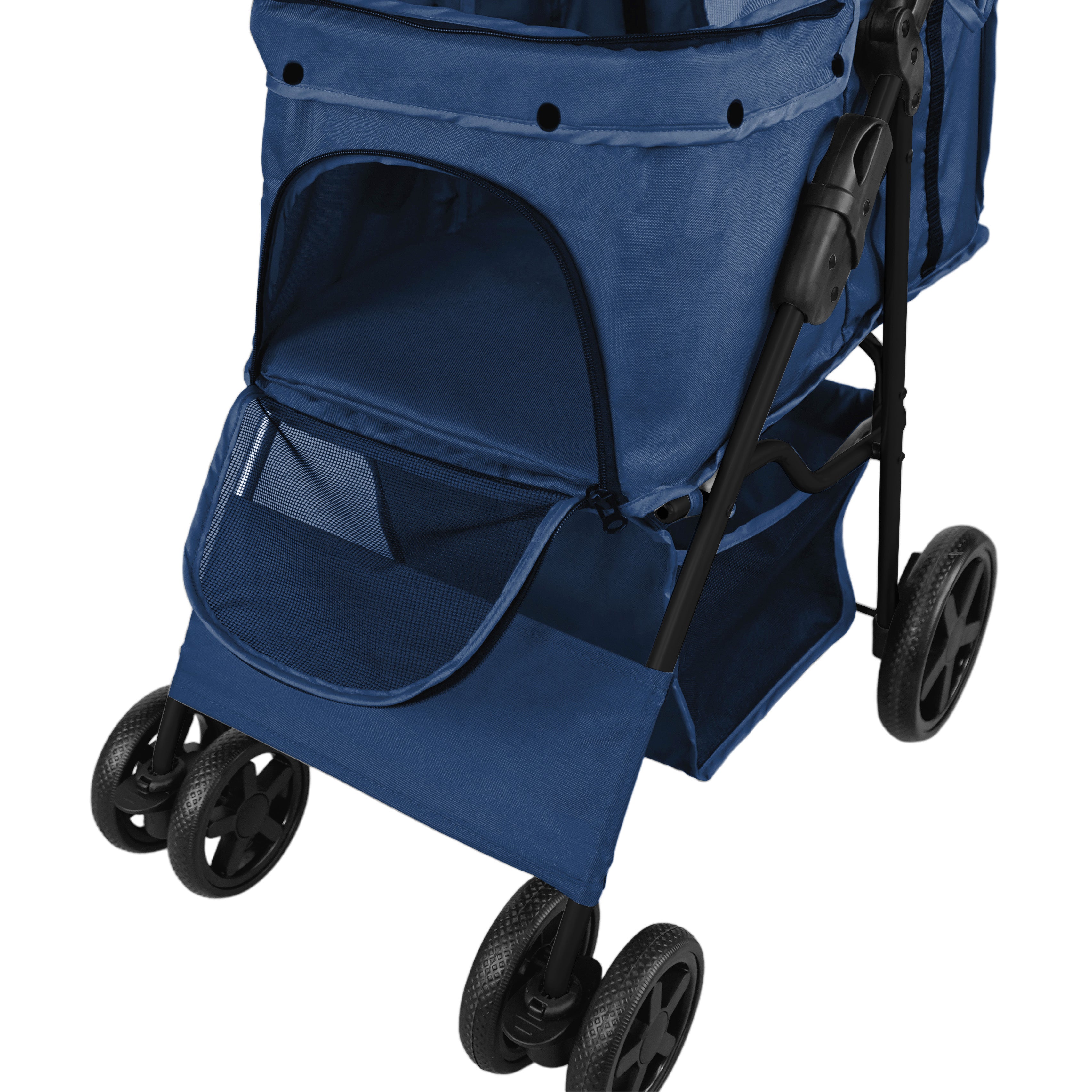 Q-Rax Passeggino Animali Blu Navy Pieghevole 15 kg